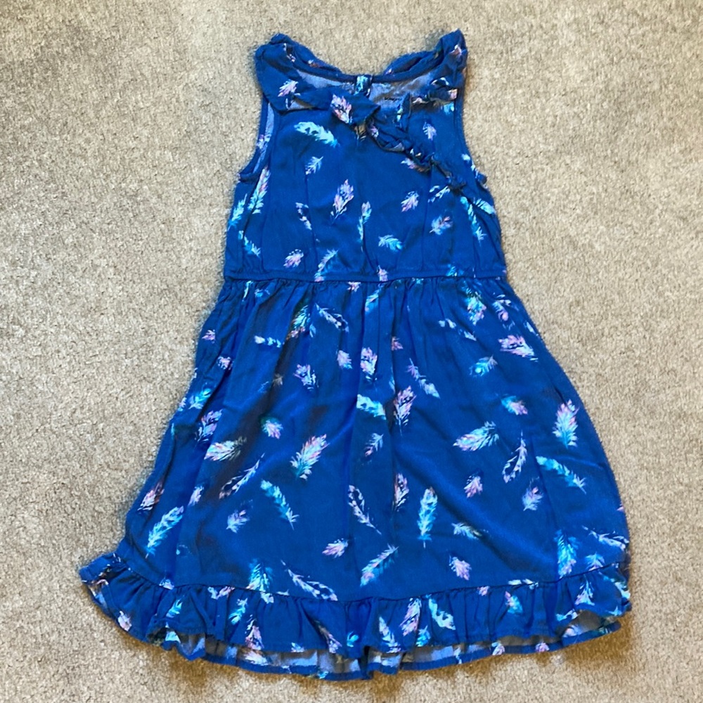 Girls light weight blue summer dress